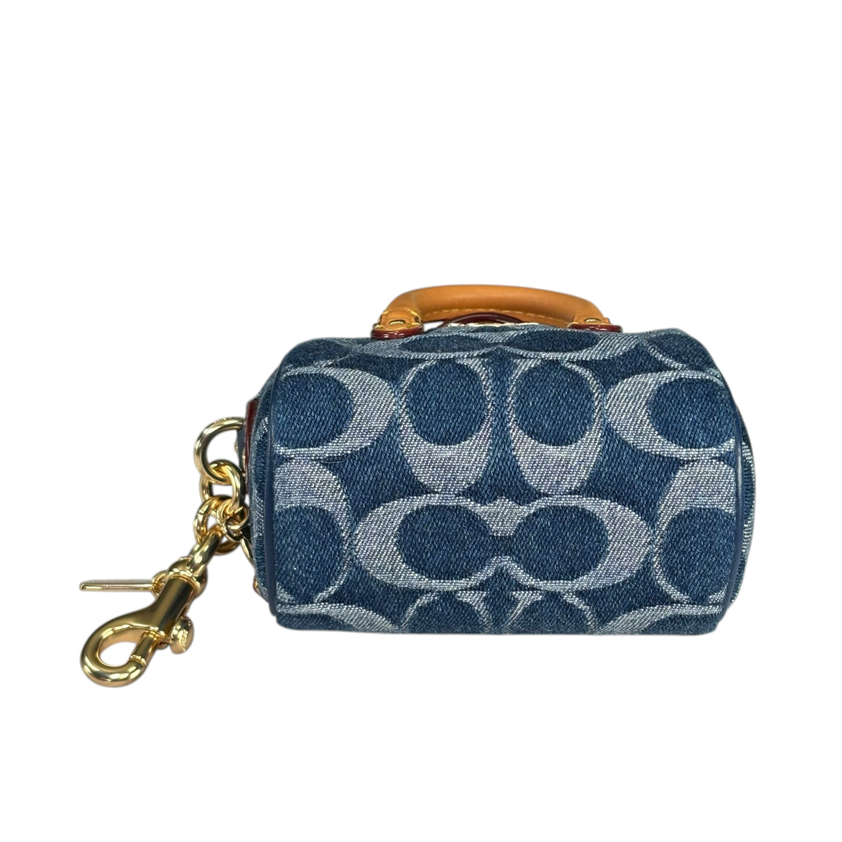 Coach Neo Rowan Sig C Denim Key Chain Purse Charm