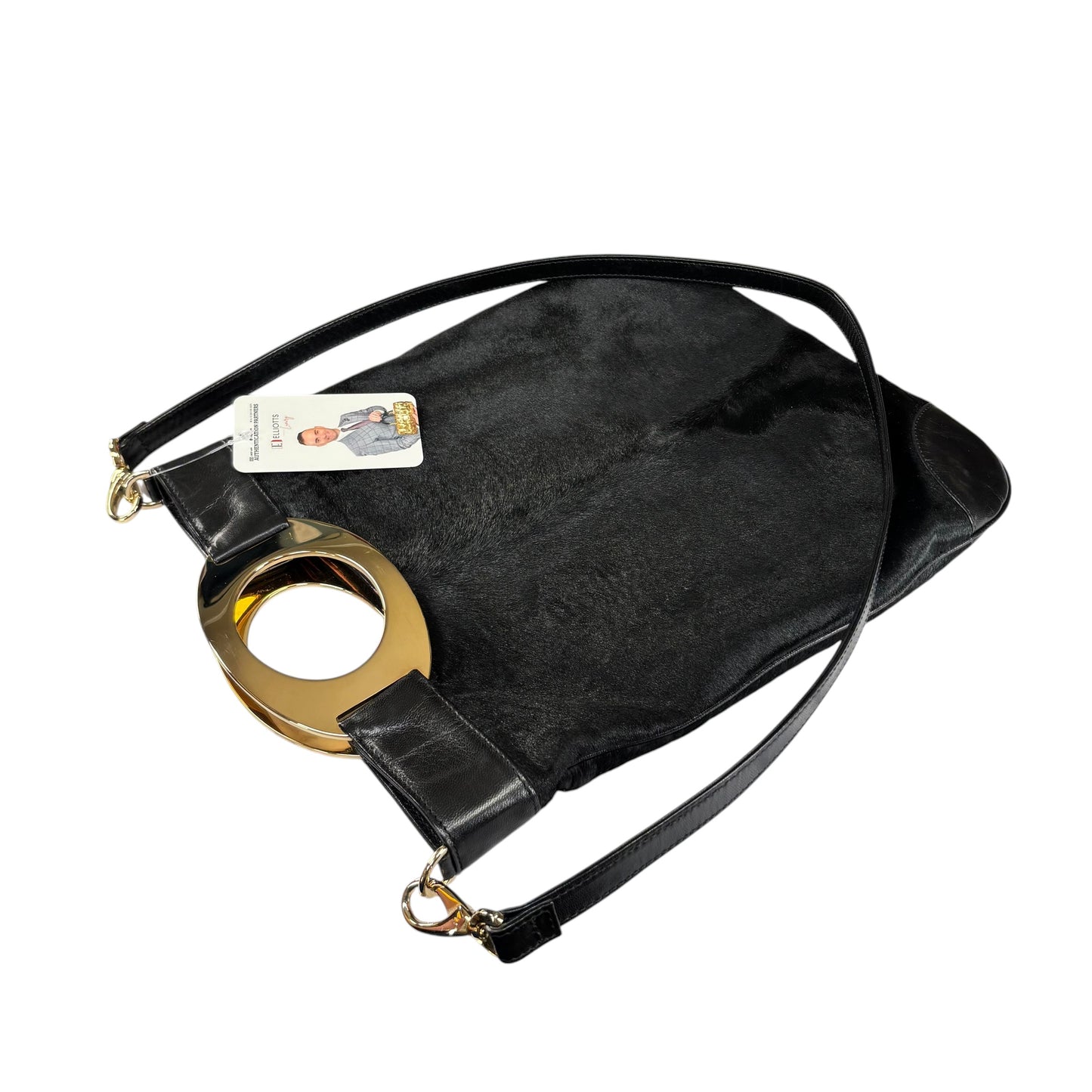 Valentino Garavani Slim GHW Pony Fur Leather Shoulder Purse