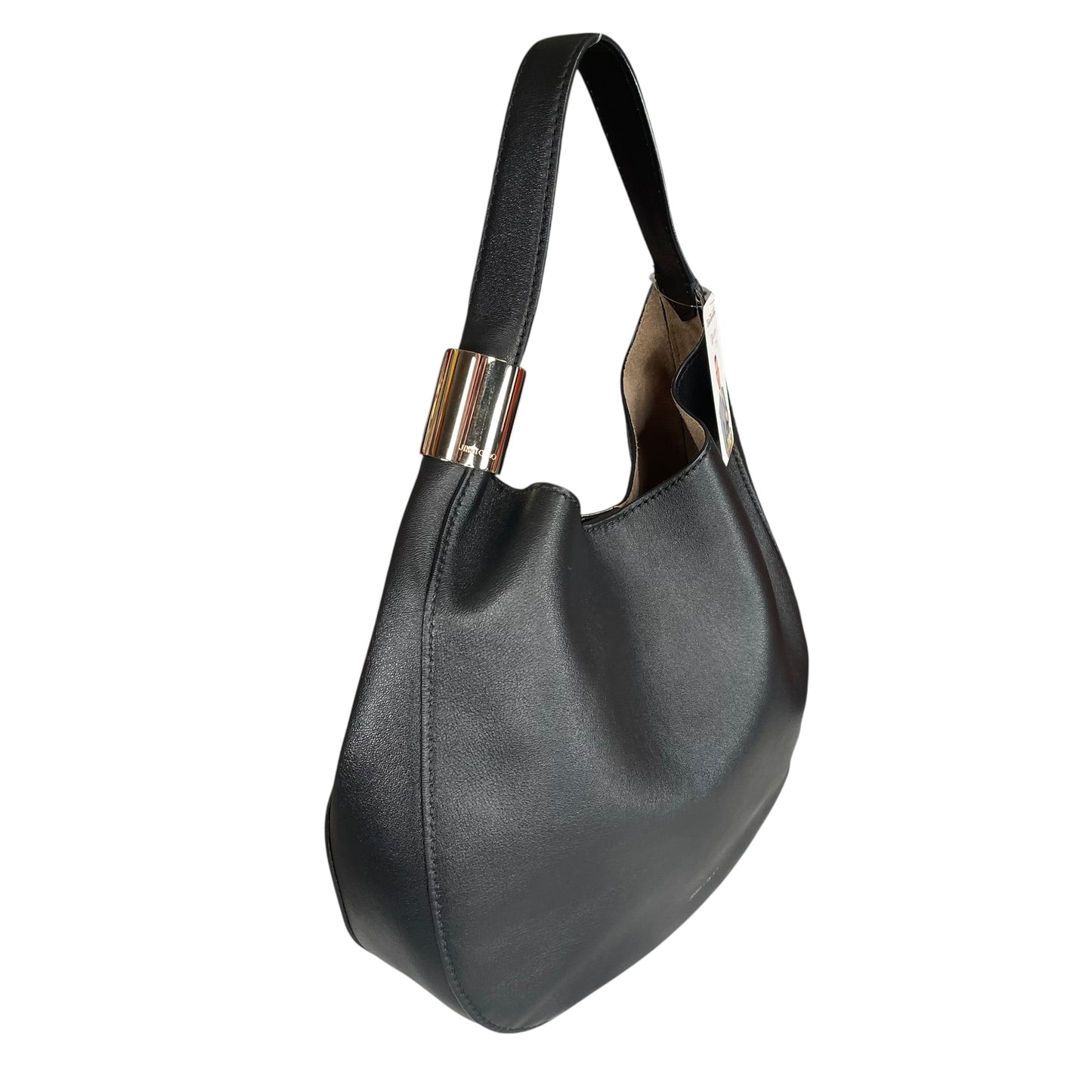 Jimmy Choo Stevie GHW Black Leather Hobo Shoulder Purse