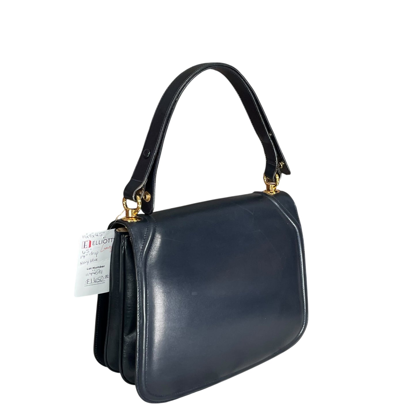 GG Blondie Navy GHW Blondie Flap Shoulder Two Way Purse