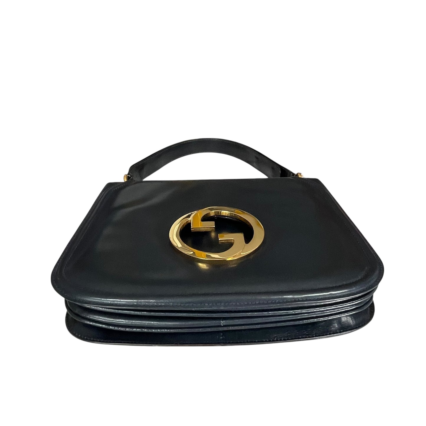 GG Blondie Navy GHW Blondie Flap Shoulder Two Way Purse