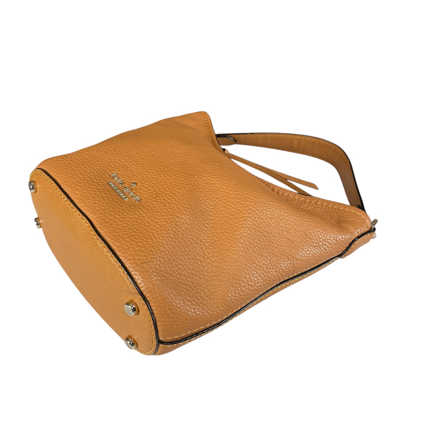 Kate Spade Jackson Street Pebbled Leather Bucket Bag Tan 2 Way Crossbody