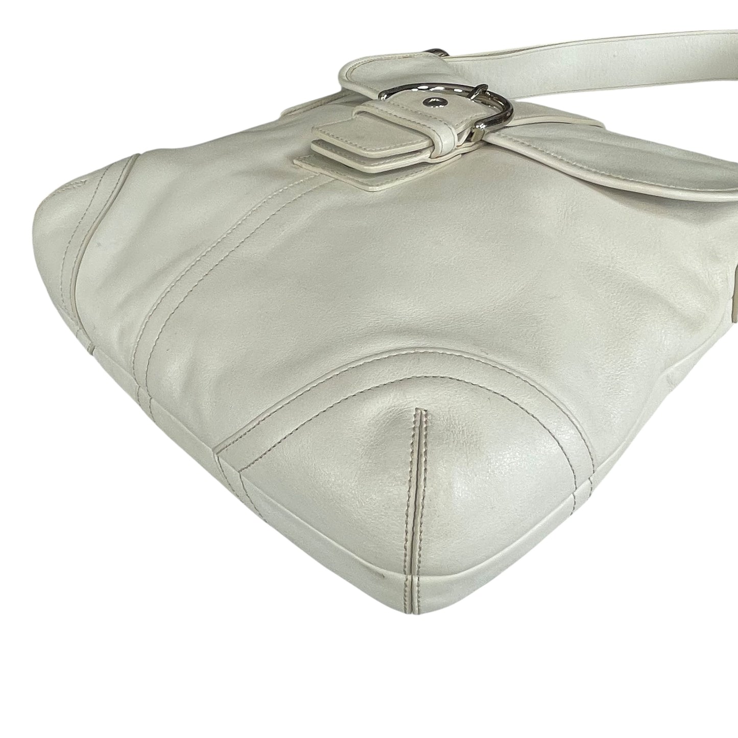 Coach Soho Legacy Leather  Off White Buckle Crossbody Y2K 2-Way Shoulder Purse