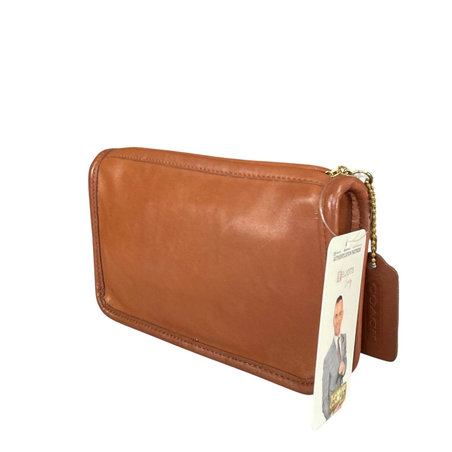 Coach Slim Pouch Brown Legacy Leatherware Zip