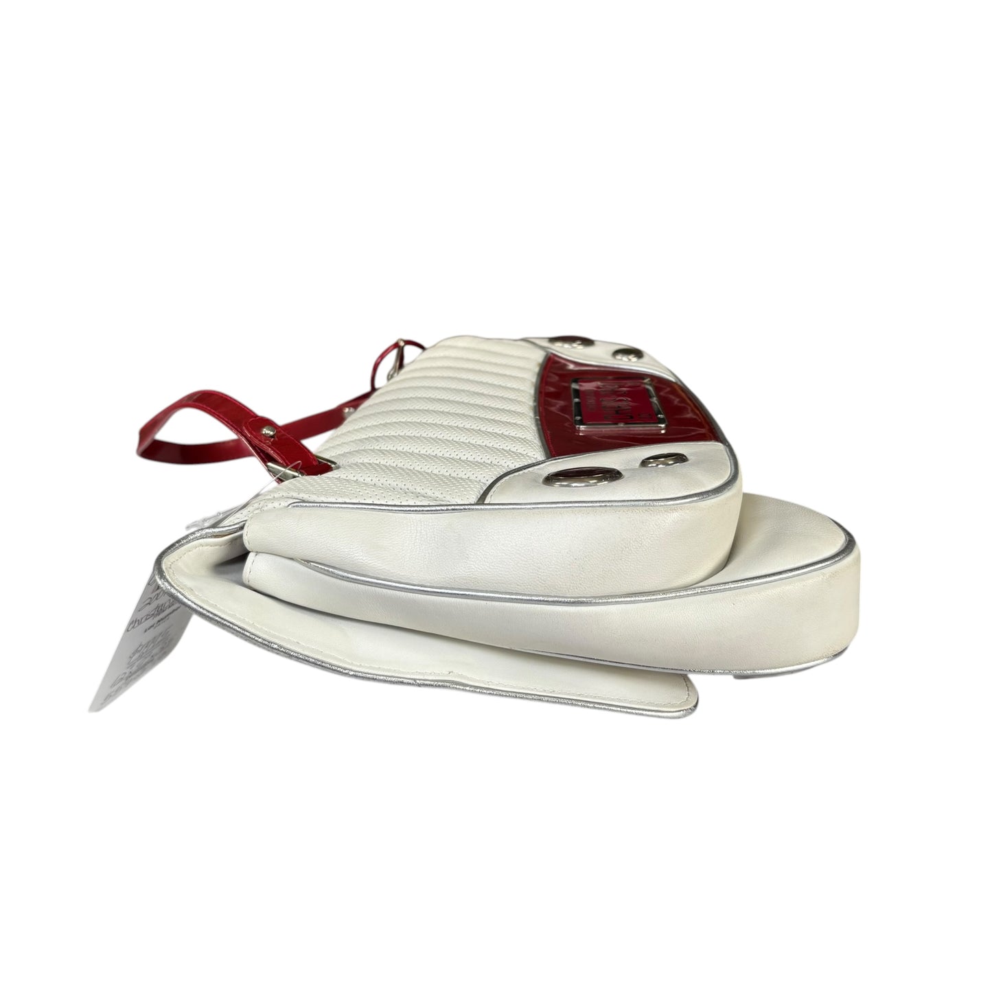Christian Dior Cadillac Y2K Red Patent White Leather 2-Way Purse