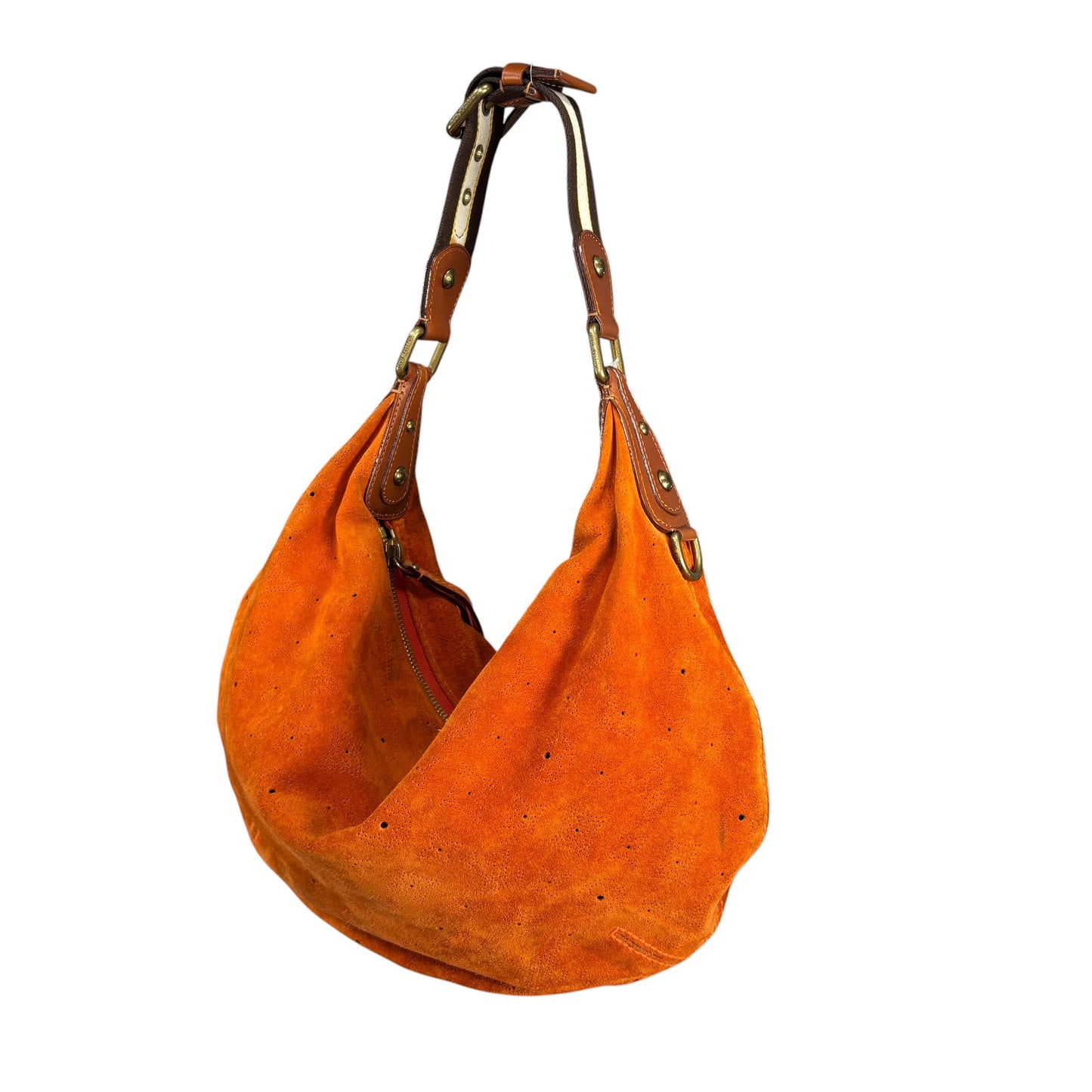 Louis Vuitton Y2K Onatah Orange Suede Mahani Shoulder Hobo