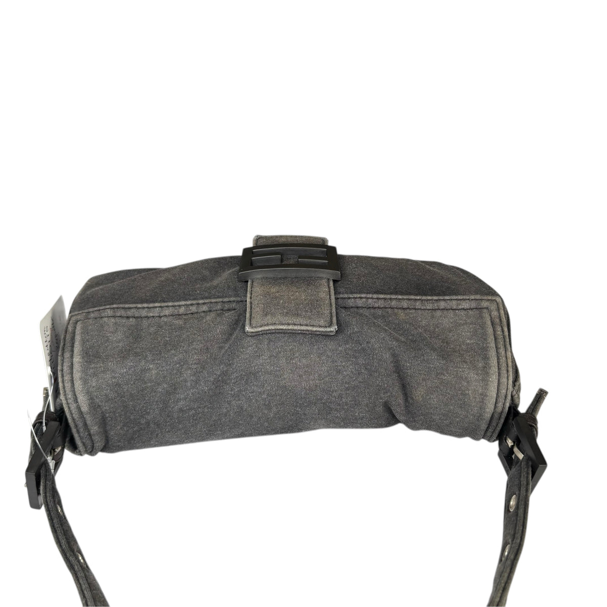 Fendi Y2K Classic Baguette Cotton Grey & Black Shoulder Purse