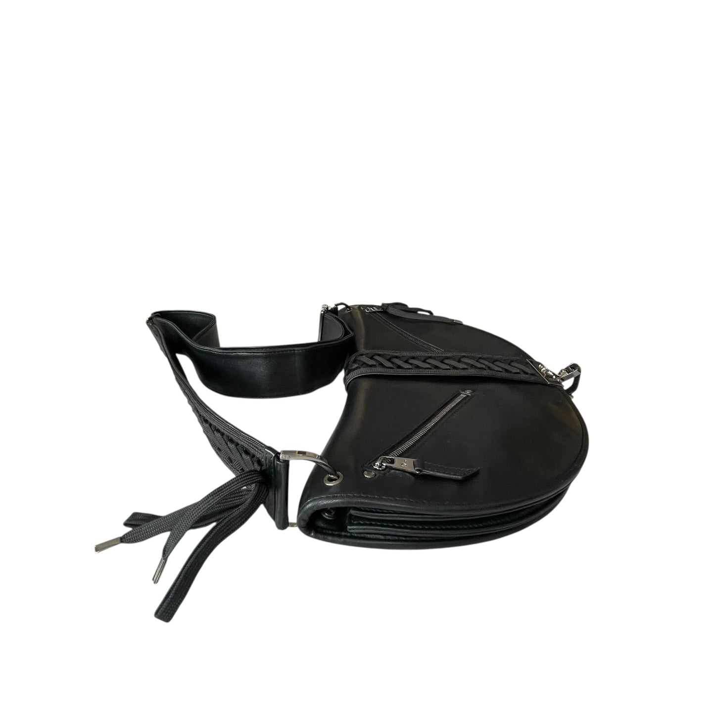 Christian Dior Admit It Corset Black Leather 2-Way SHW Shoulder Crossbody Purse