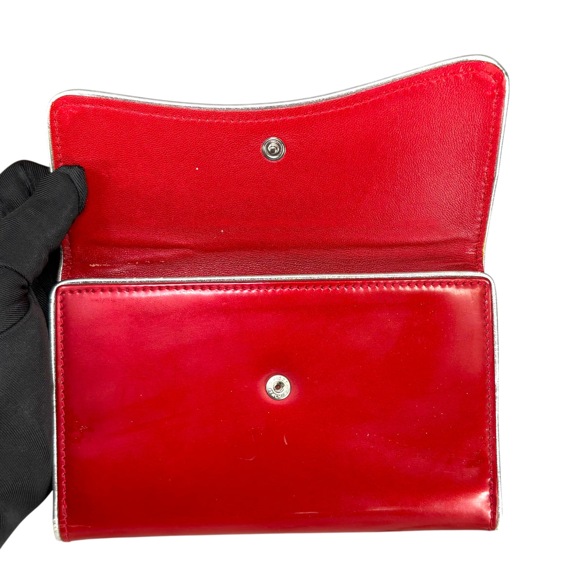 Christian Dior Y2K Cadillac Red / White Compact Wallet