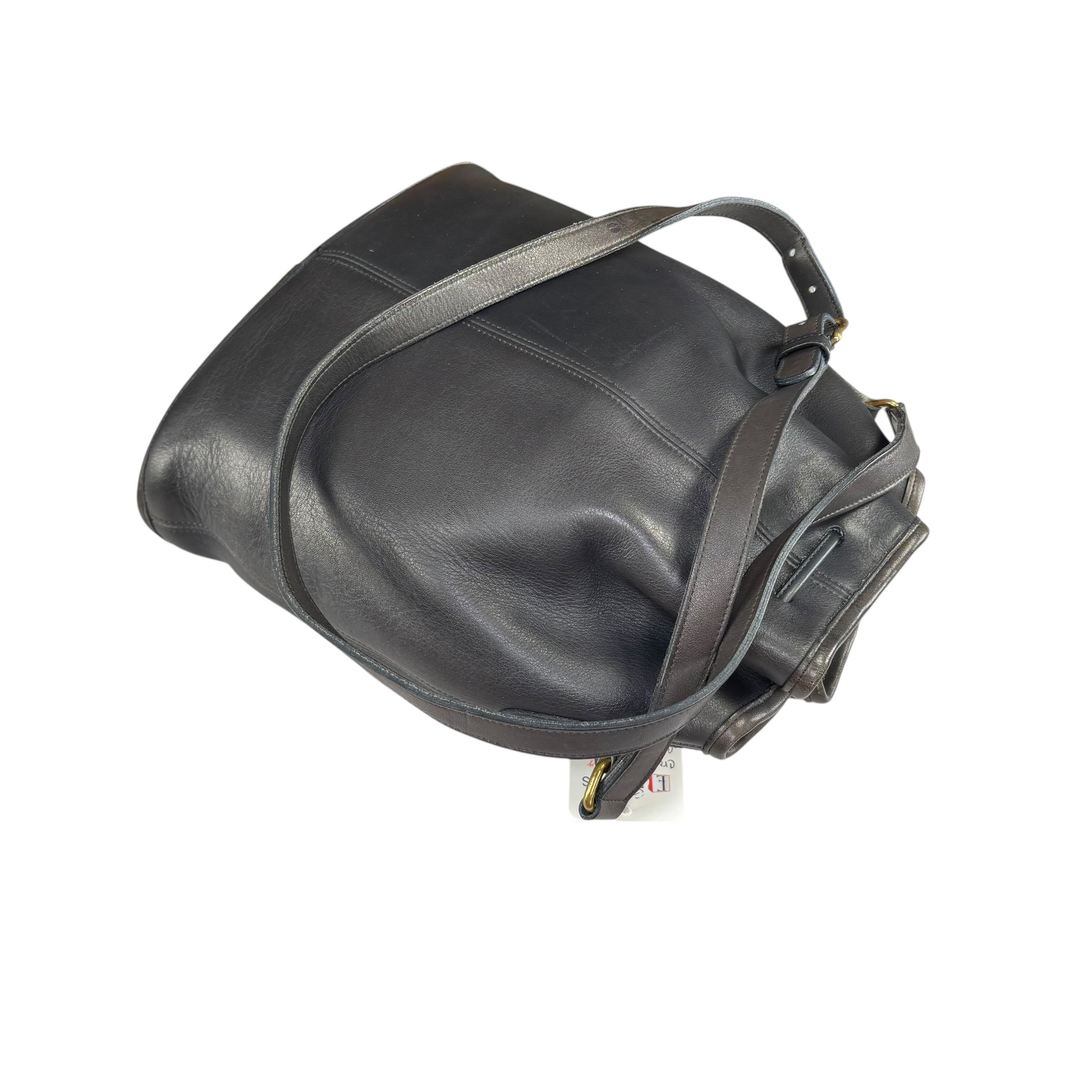 Coach Nicholas Grey Leather Bucket Drawstring Crossbody Bag
