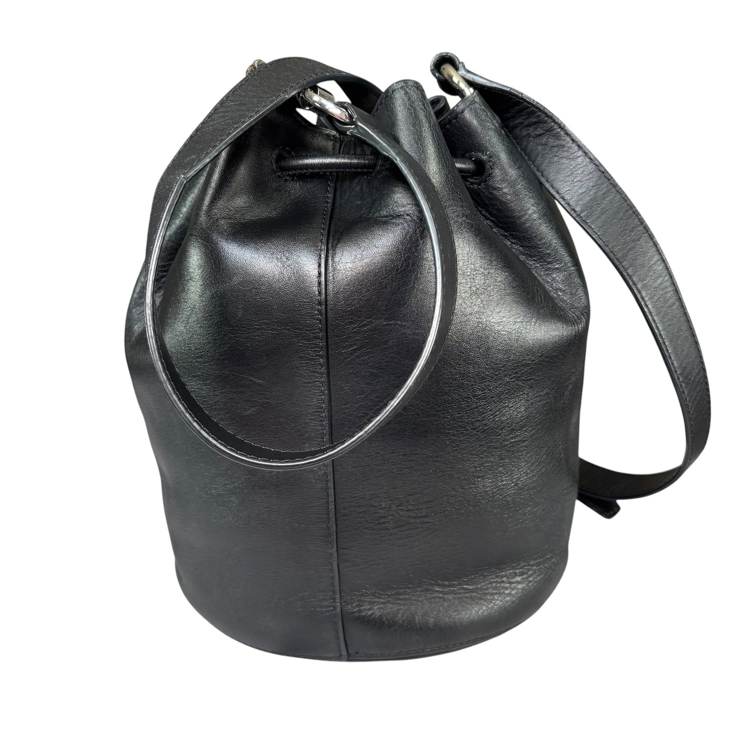 Alexander Wang Diego Bucket SHW Black Leather Crossbody
