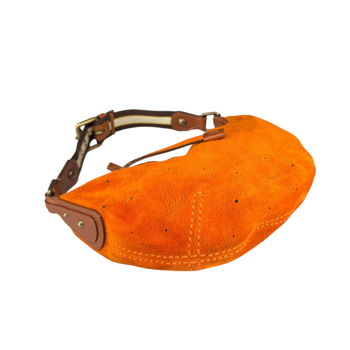 Louis Vuitton Y2K Onata Orange Suede Mahina PM Mini Leather Hobo Purse