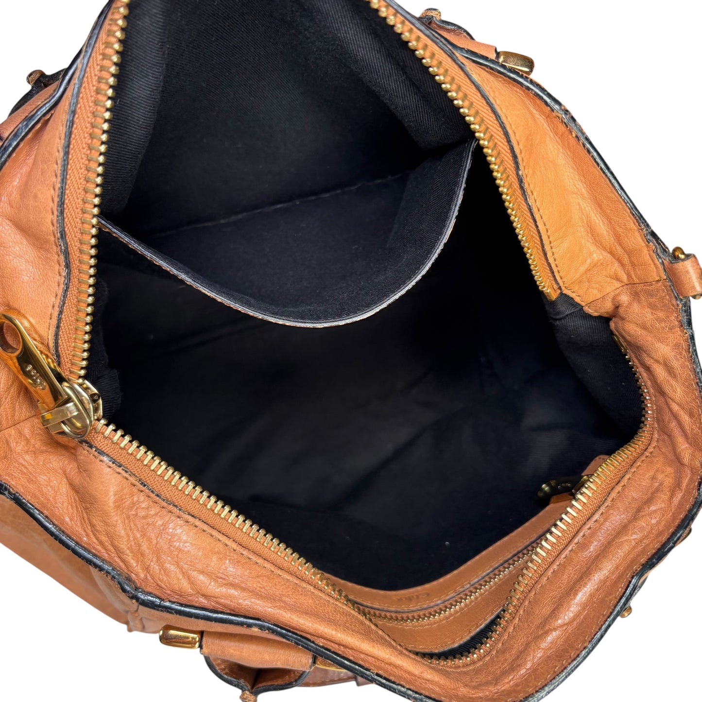 Chloe Ethel Medium Cognac Brown Leather Satchel
