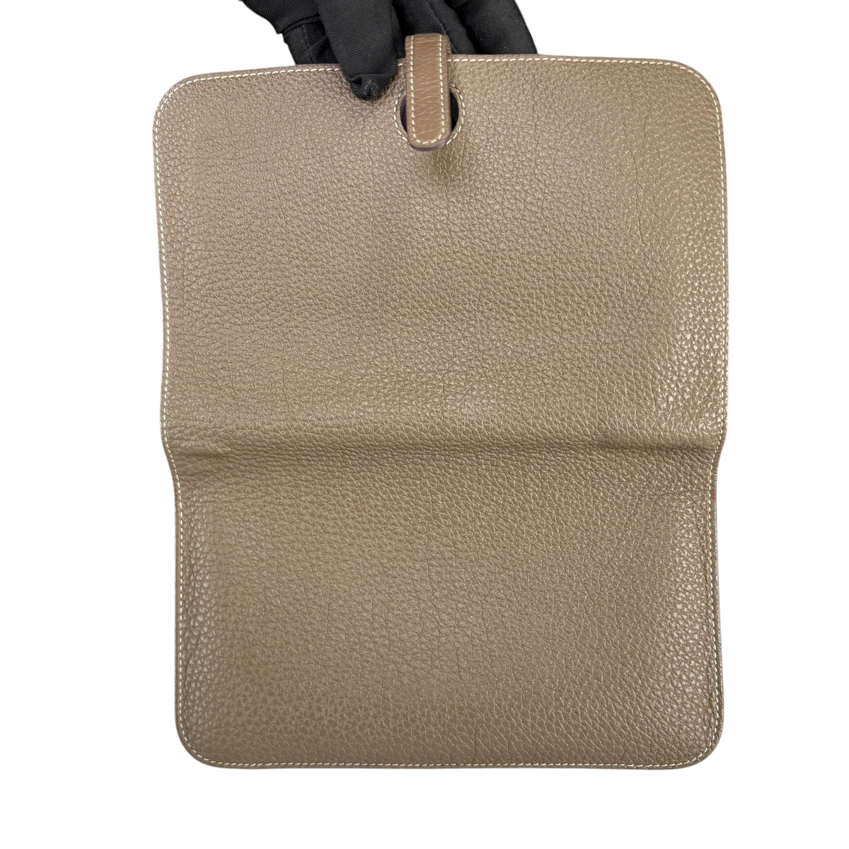 Hermes Étoupe Togo Leather Dogon GM Long Palladium Wallet Set