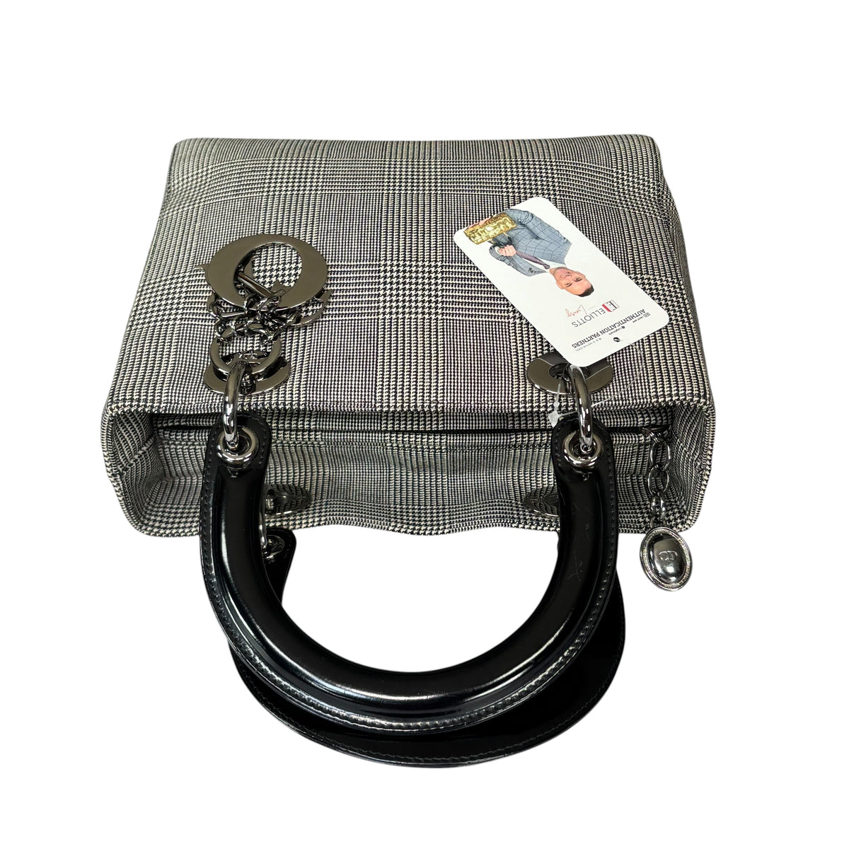 Christian Dior Lady Dior SHW Houndstooth Medium Purse