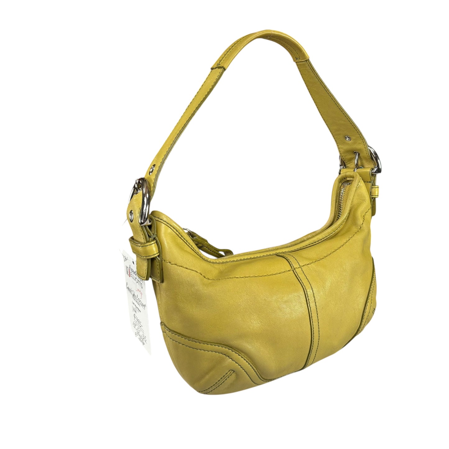 Coach Y2K SoHo Small Croissant Lime Leather SHW Shoulder Purse