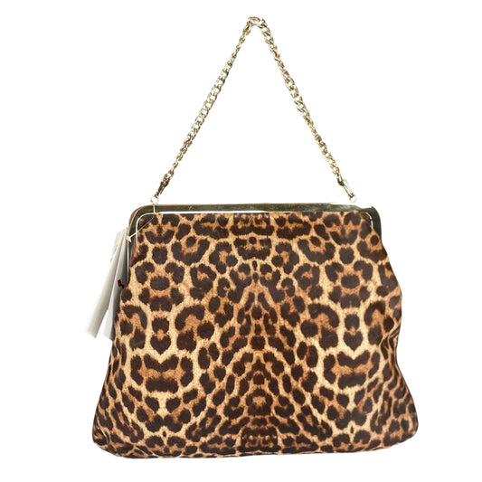 Christian Louboutin Maxi Loubu Leopard GHW Pony Hair & Black Calfskin Clutch