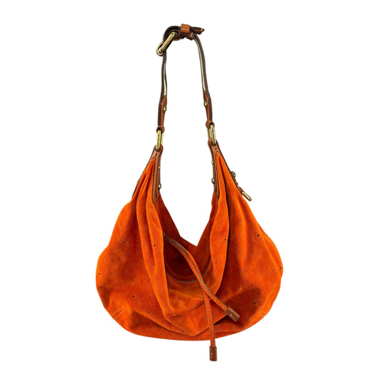Louis Vuitton Y2K Onata Orange Suede Mahina GM Leather Hobo Purse