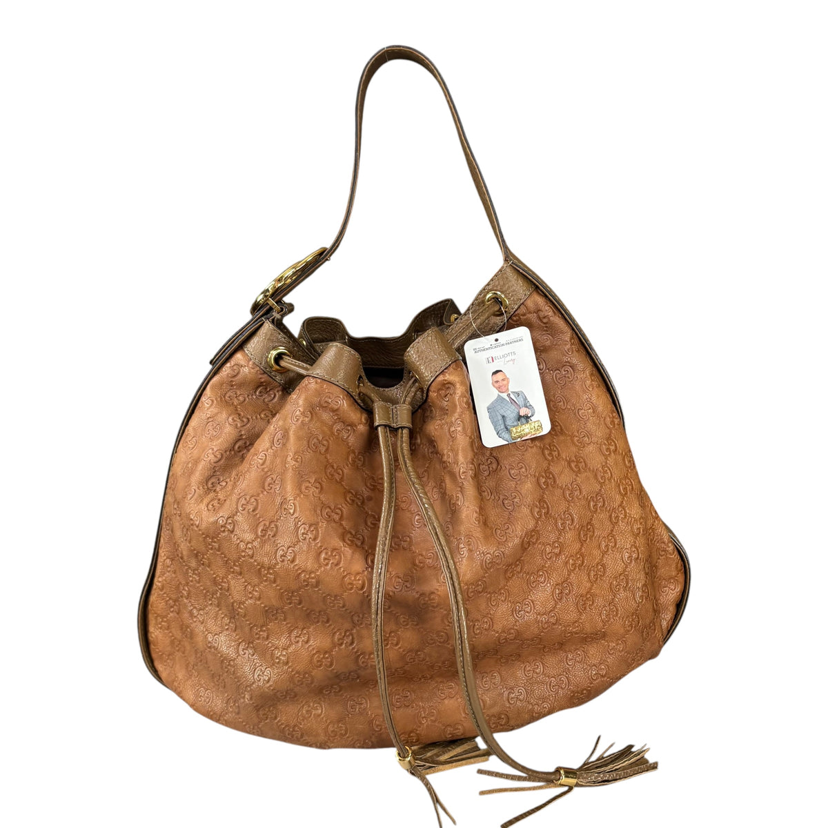Gucci GG GHW Icon XL Brown Shoulder Hobo Bag