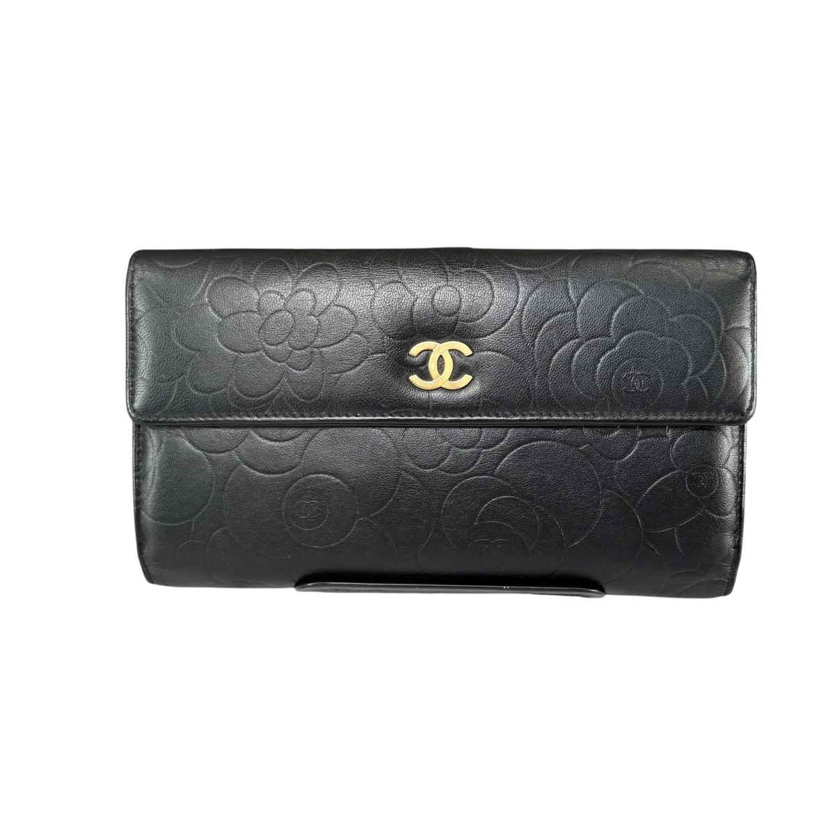 Chanel CC Camellia GHW Lambskin Continental Long Wallet