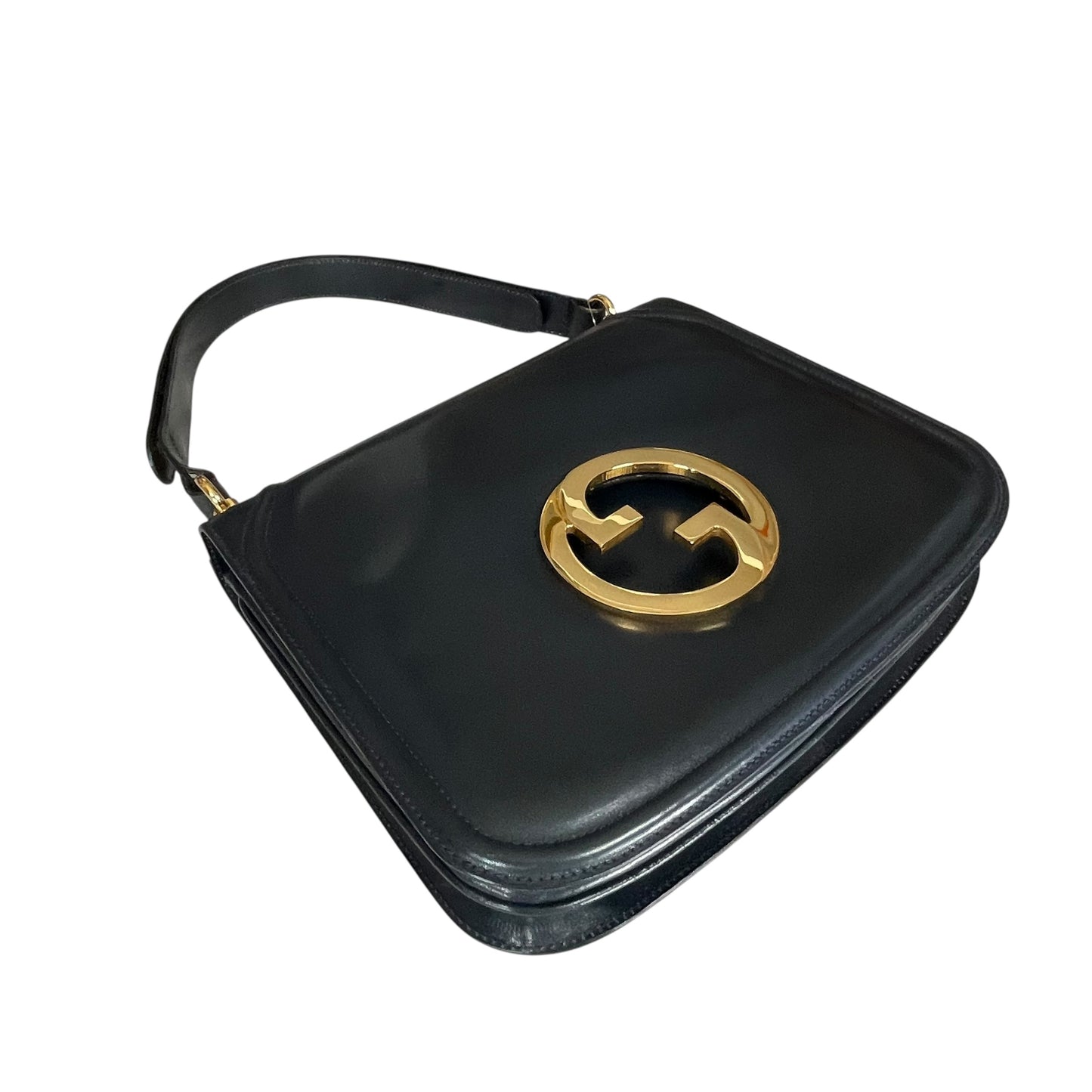 GG Blondie Navy GHW Blondie Flap Shoulder Two Way Purse