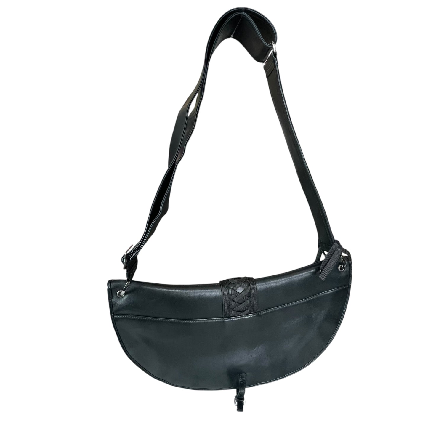 Christian Dior Admit It Corset Black Leather 2-Way SHW Shoulder Crossbody Purse