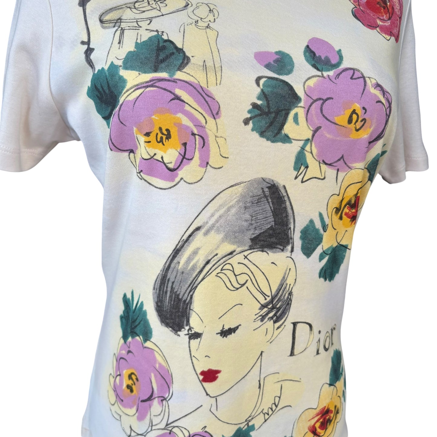 Christian Dior Y2K Paris Ecru 2005 T-Shirt
