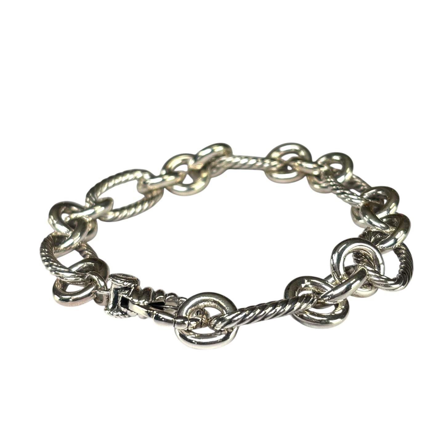 JAI by John Hardy Chunky Sterling Silver Oval Cable Link Bracelet 7” 925