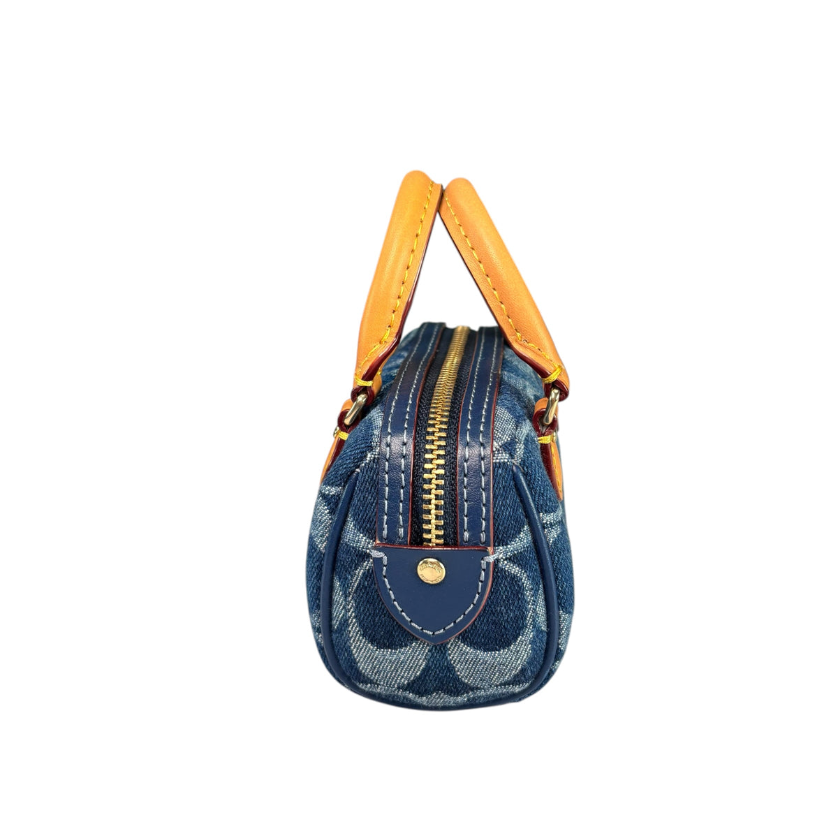 Coach Neo Rowan Sig C Denim Key Chain Purse Charm