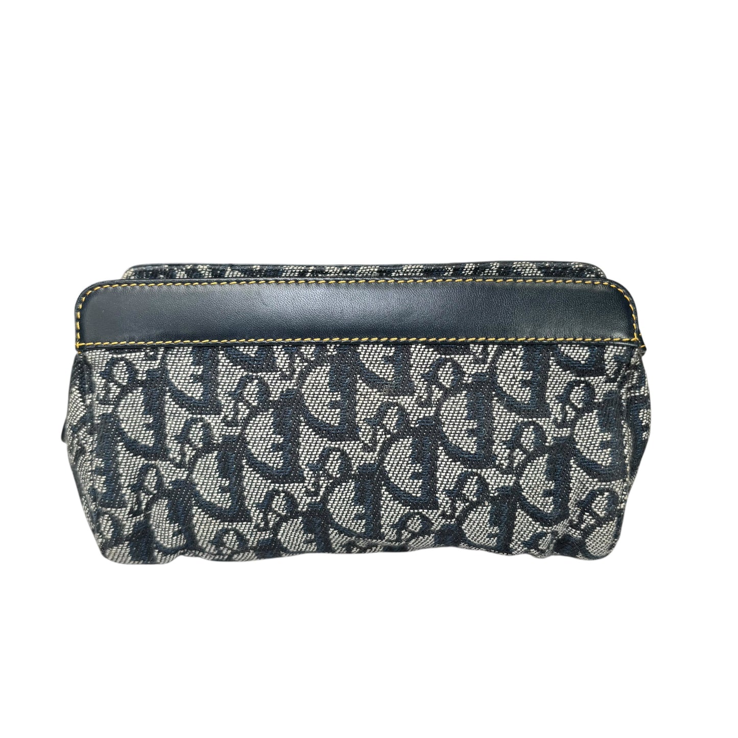 Christian Dior Y2K Mini Leather  Blue Jean Pouchette Clutch Wristket