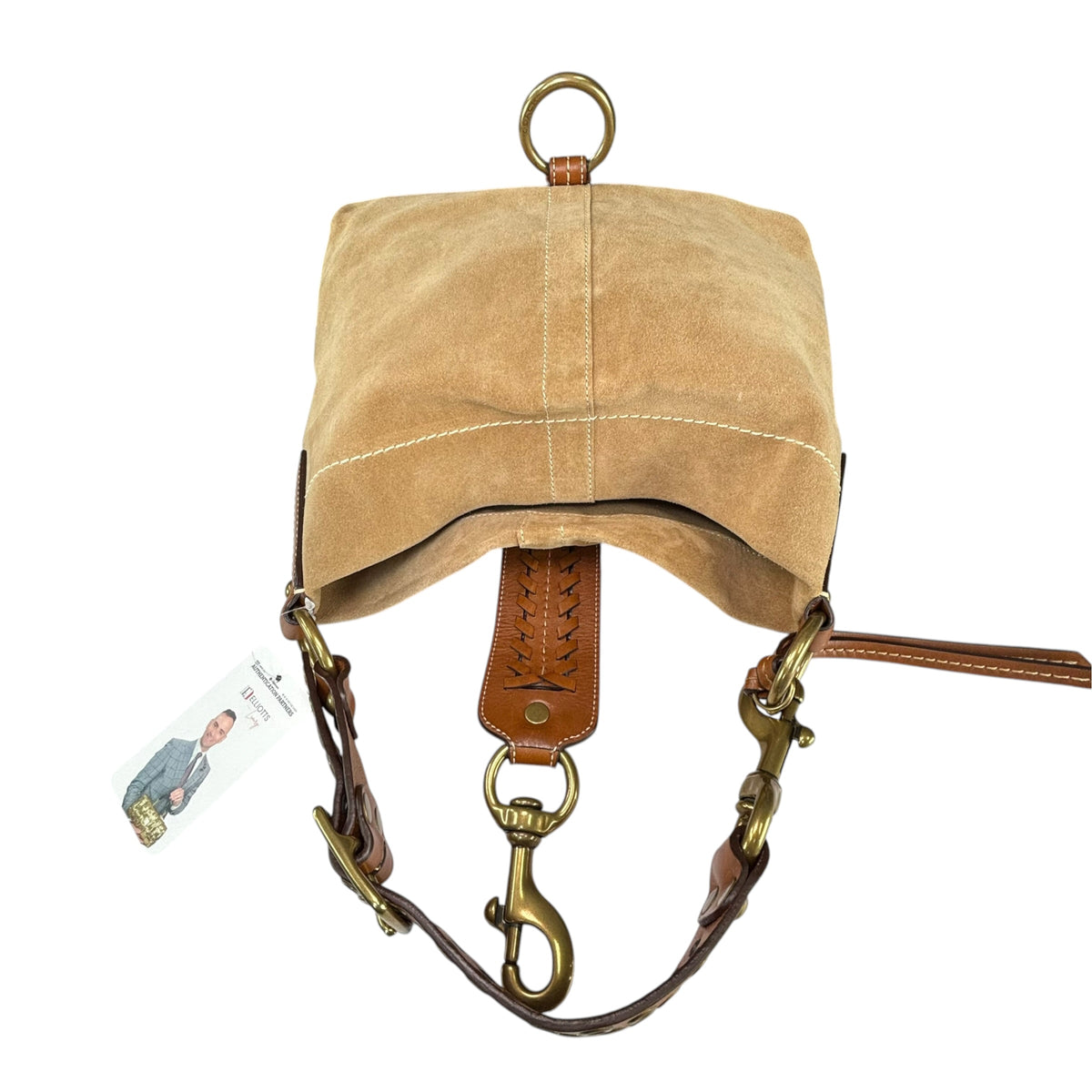 Coach Y2K Fringe Beige /Brown Hampton Suede Leather Hobo Purse