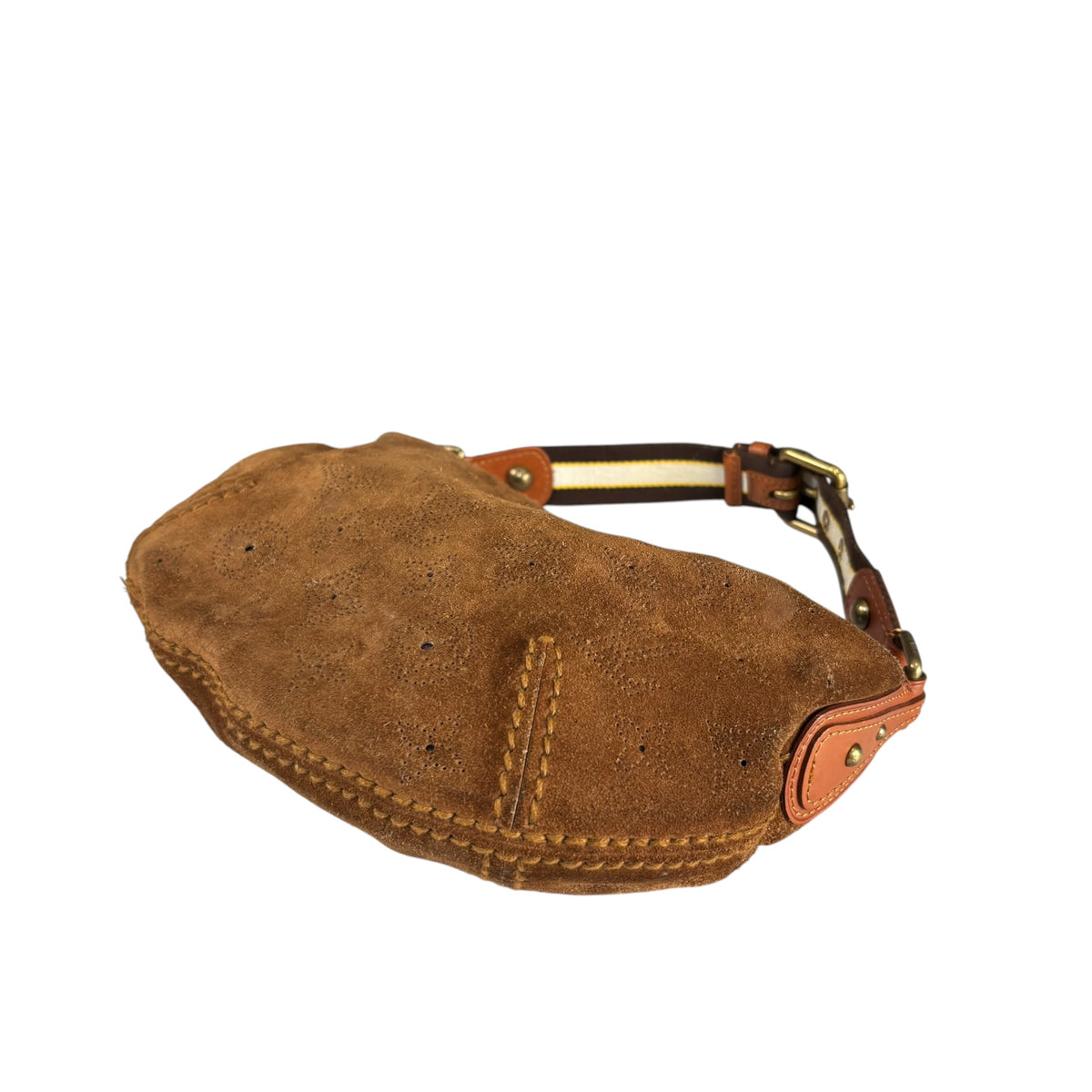 Louis Vuitton Y2K Onata Brown Suede Mahina PM Mini Leather Hobo Purse