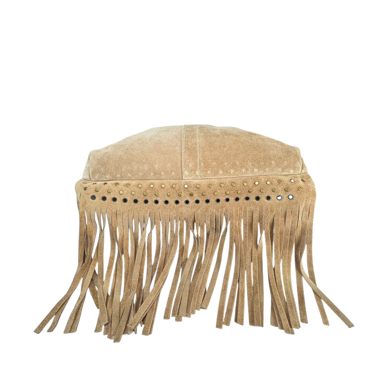 Coach Y2K Fringe Beige /Brown Hampton Suede Leather Hobo Purse