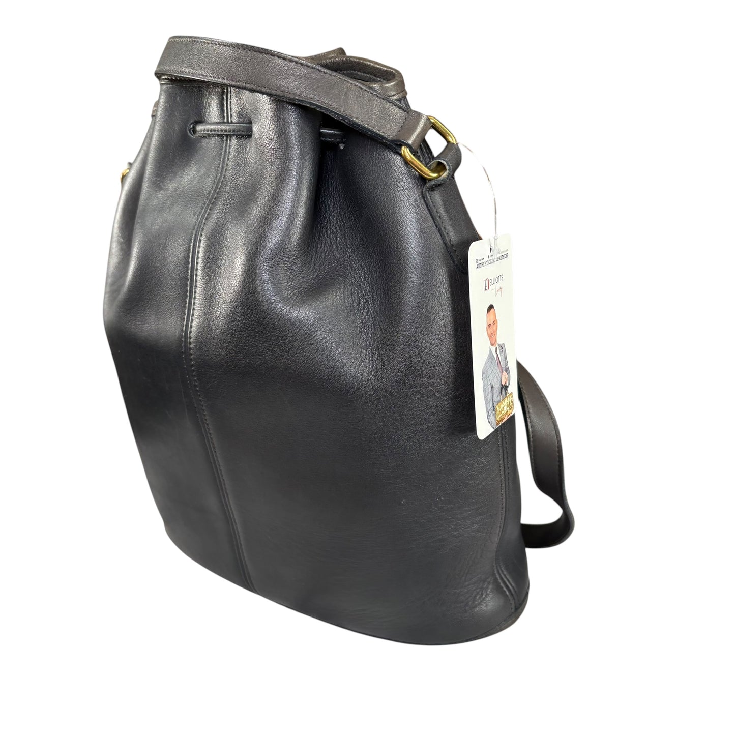 Coach Nicholas Grey Leather Bucket Drawstring Crossbody Bag
