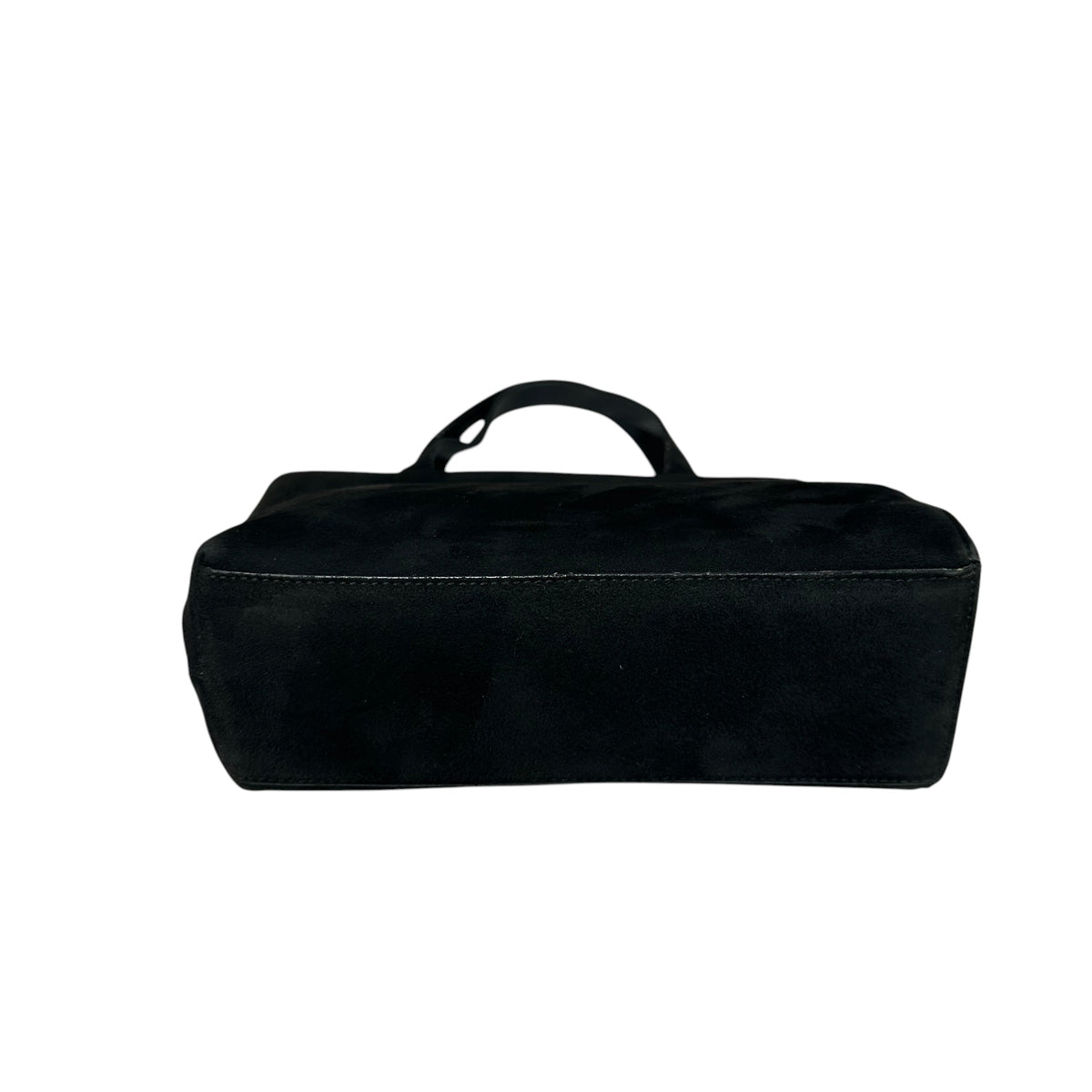 Gucci G Black Suede. Leather GHW Mini Tilt-Lock Top Purse