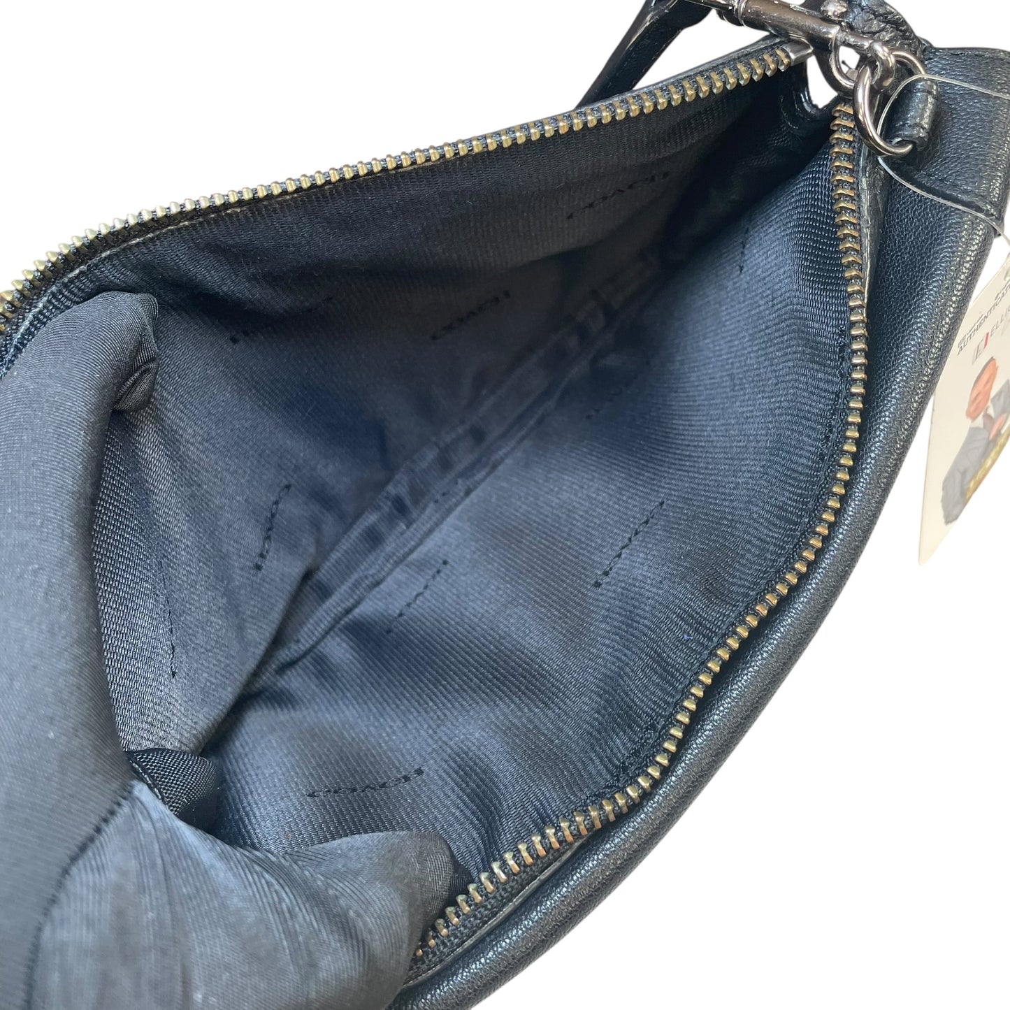 Coach Rhyder Black Leather Rugged Gunmetal HW Small Messenger Clutch Crossbody