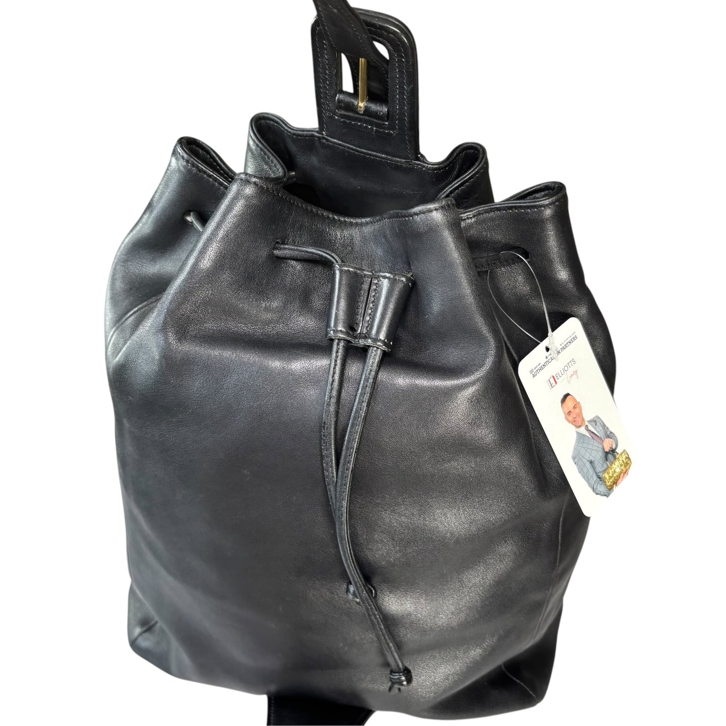 Coach Sonoma Black Leather  Slingpack Drawstring Shoulder Bucket Tote