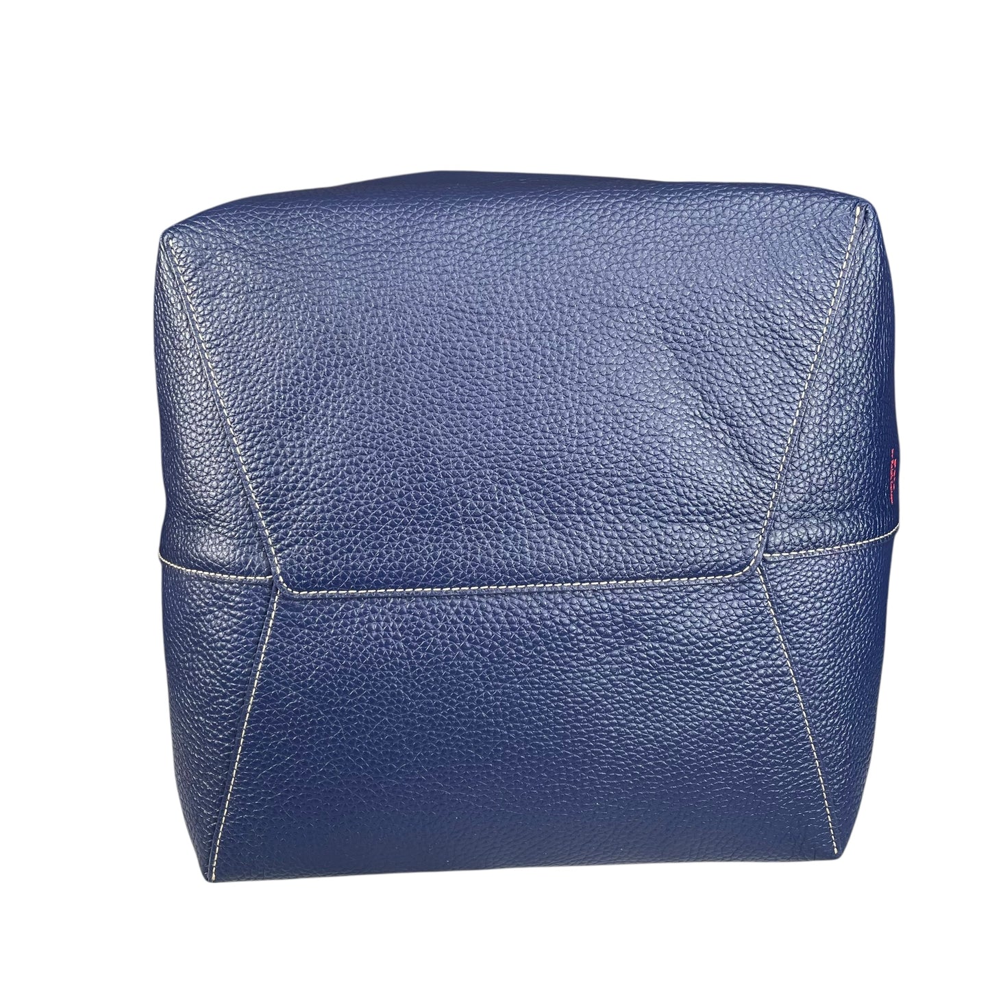 Ralph Lauren Polo Play Blue / Red Pebbled Leather Large Hobo Shopper Tote