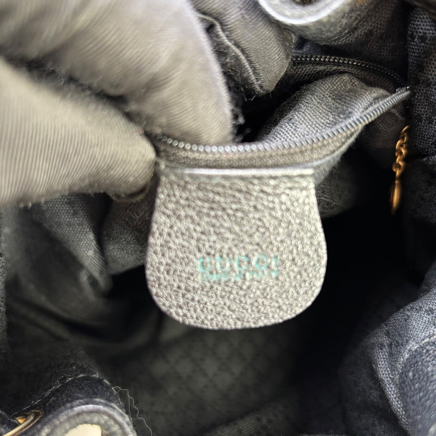 Gucci Bamboo Black Leather Suede Bucket Shoulder Bag