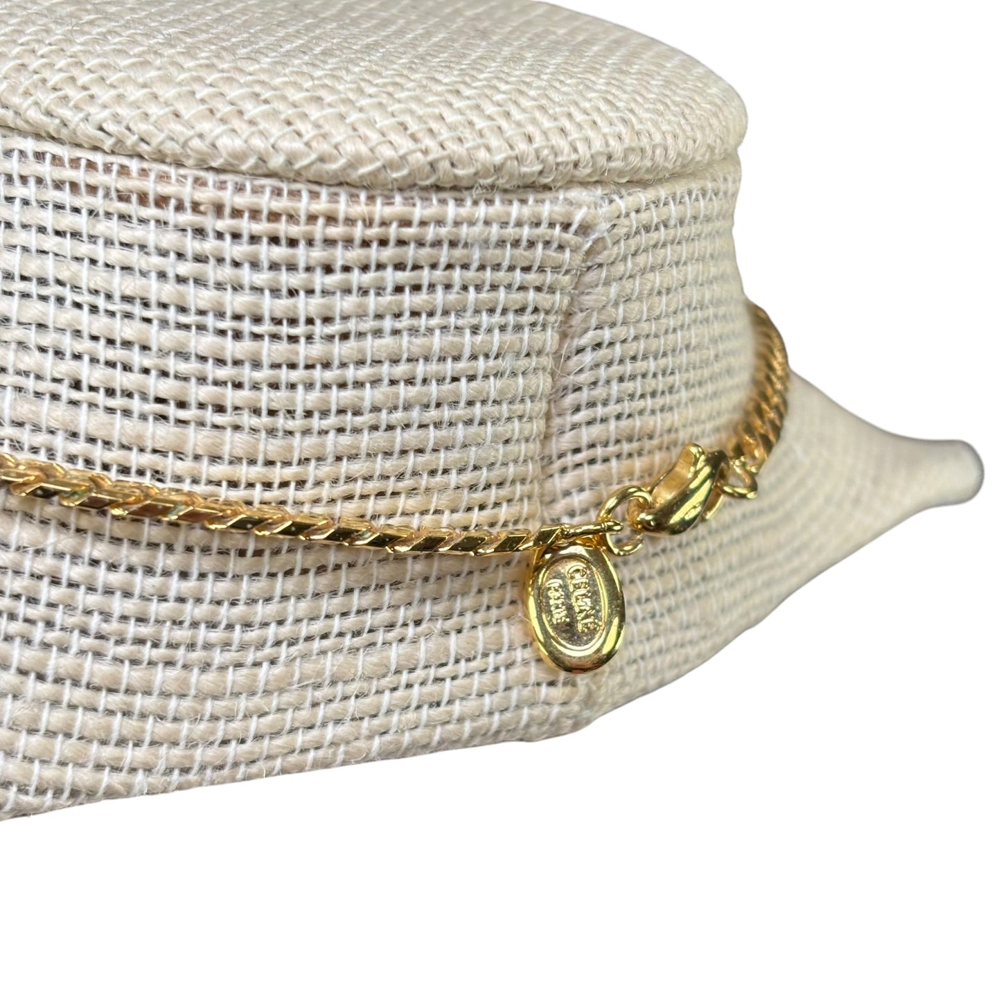Celine 24K Plated Horse Carriage Necklace 16”