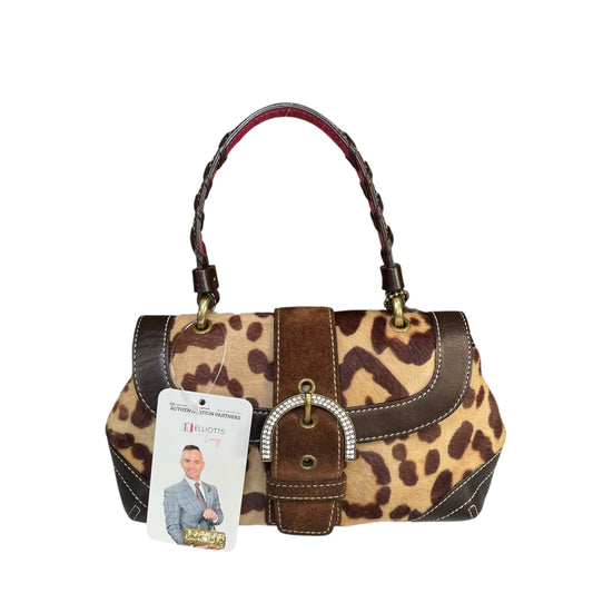 Coach Legacy Leopard Pony Hair Rhinestone Crystal Mini Satchel