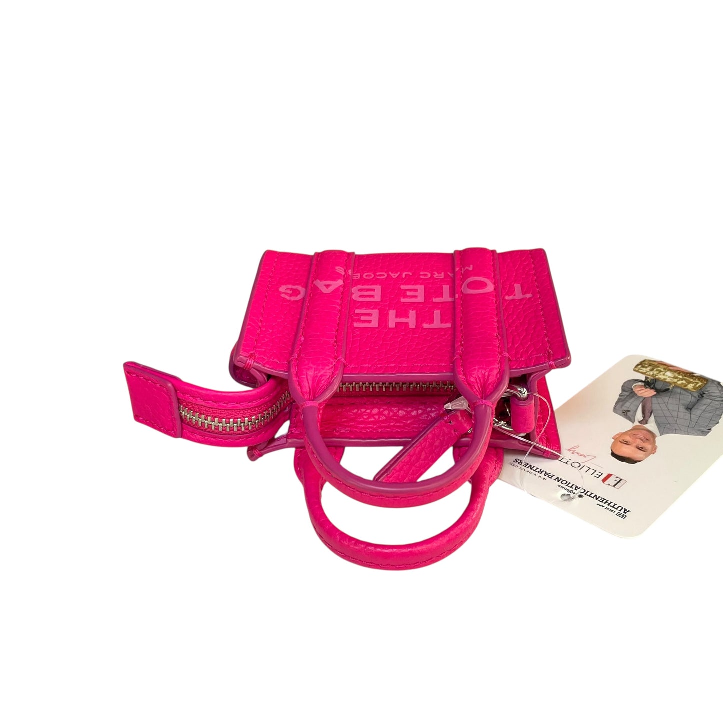 Marc Jacobs The Tote Bag Nano Leather Bag Charm / Keychain Pink Mini Tote