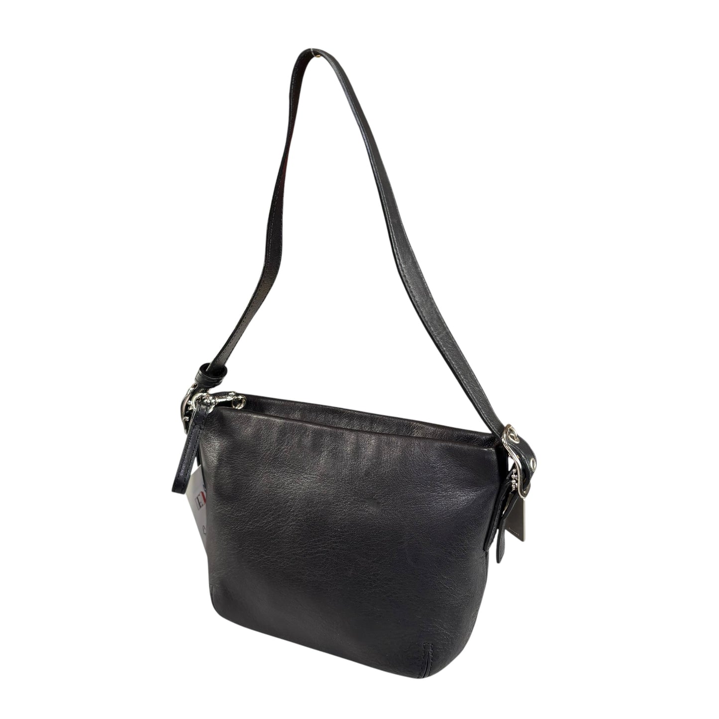 Coach Mini Y2K Black Leather SHW Shoulder Purse