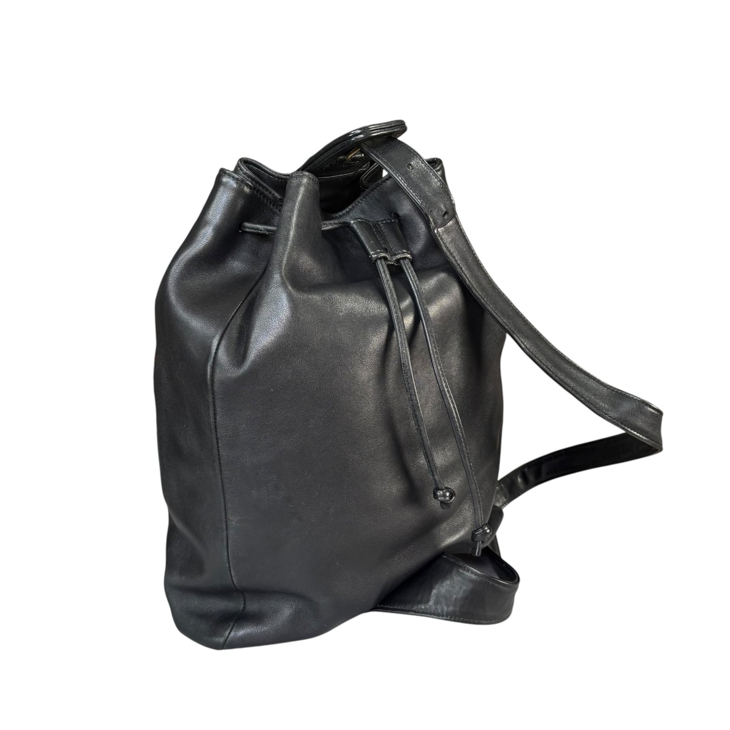 Coach Sonoma Black Leather  Slingpack Drawstring Shoulder Bucket Tote