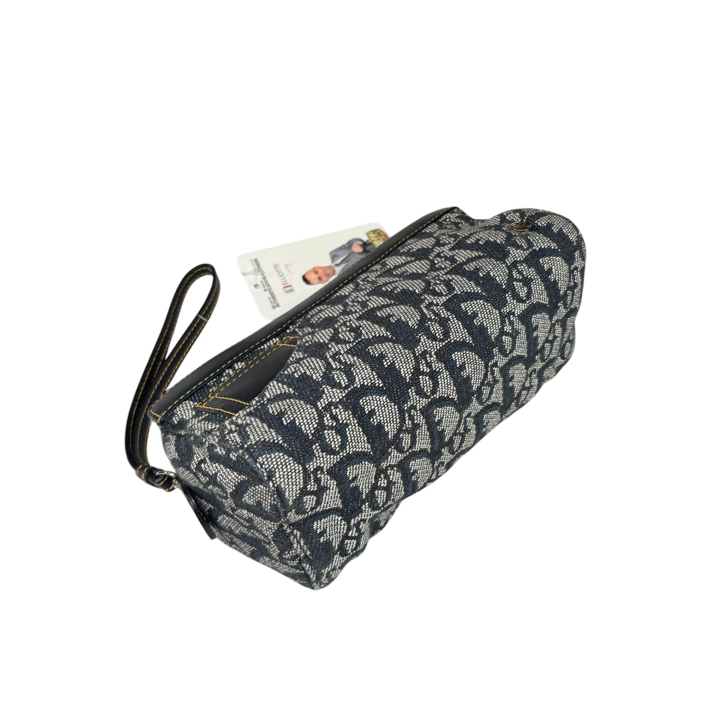 Christian Dior Y2K Mini Leather  Blue Jean Pouchette Clutch Wristket