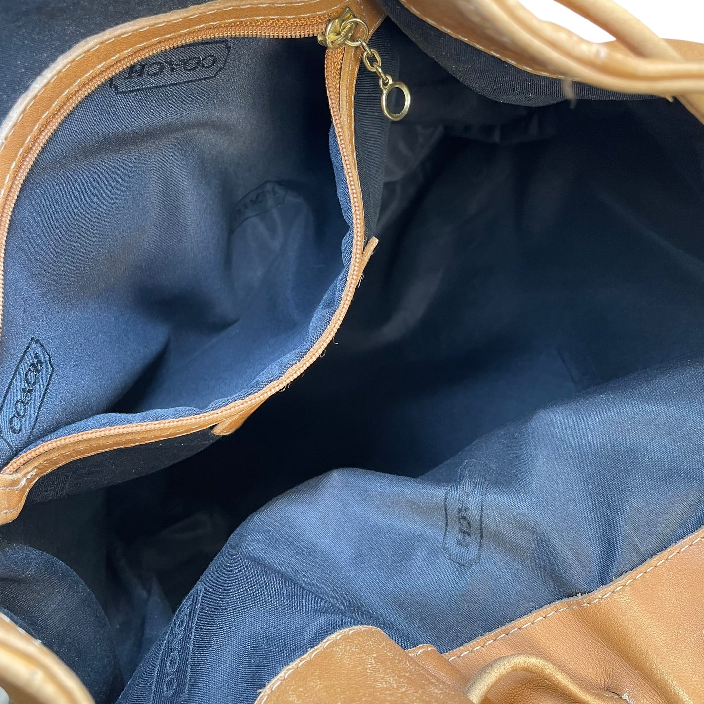 Coach Sonoma Tan Leather Sling Backpack Drawstring  Shoulder Bucket Tote