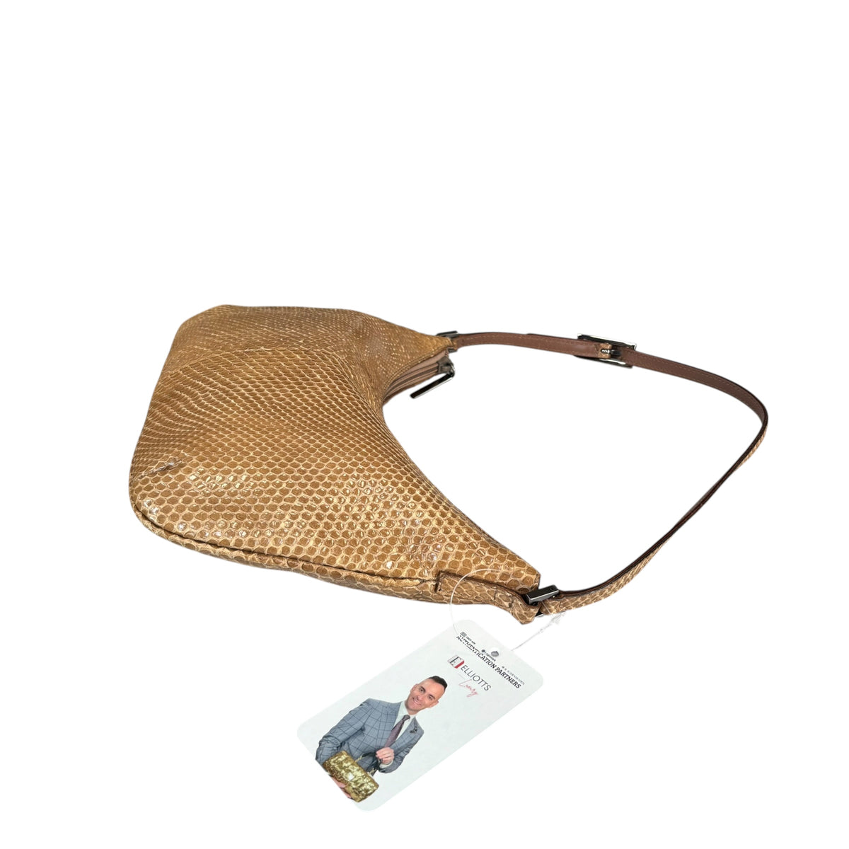 Gucci Snake Y2K Small Croissant Embossed SHW Shoulder Purse