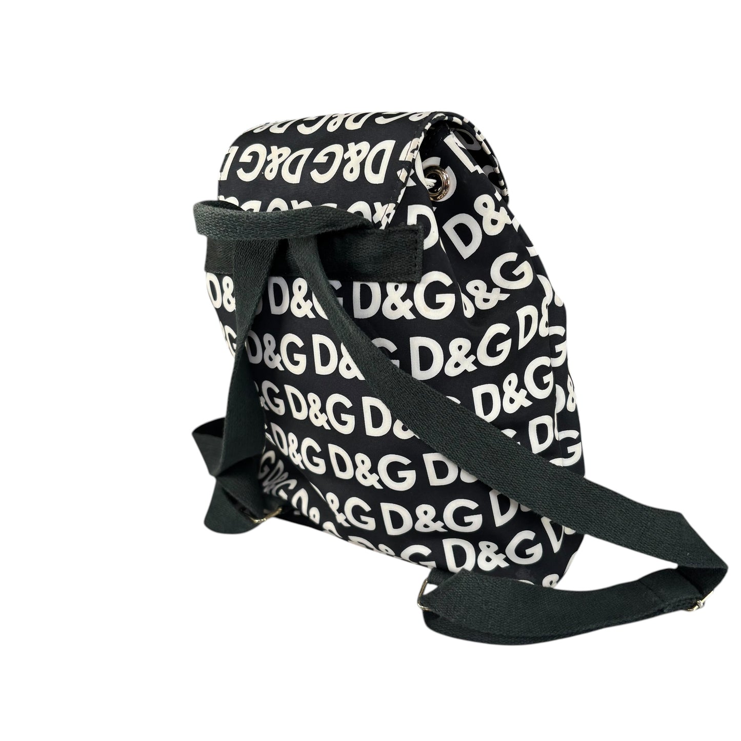 Dolce & Gabbana Y2K Monogram Nylon Black & White Backpack