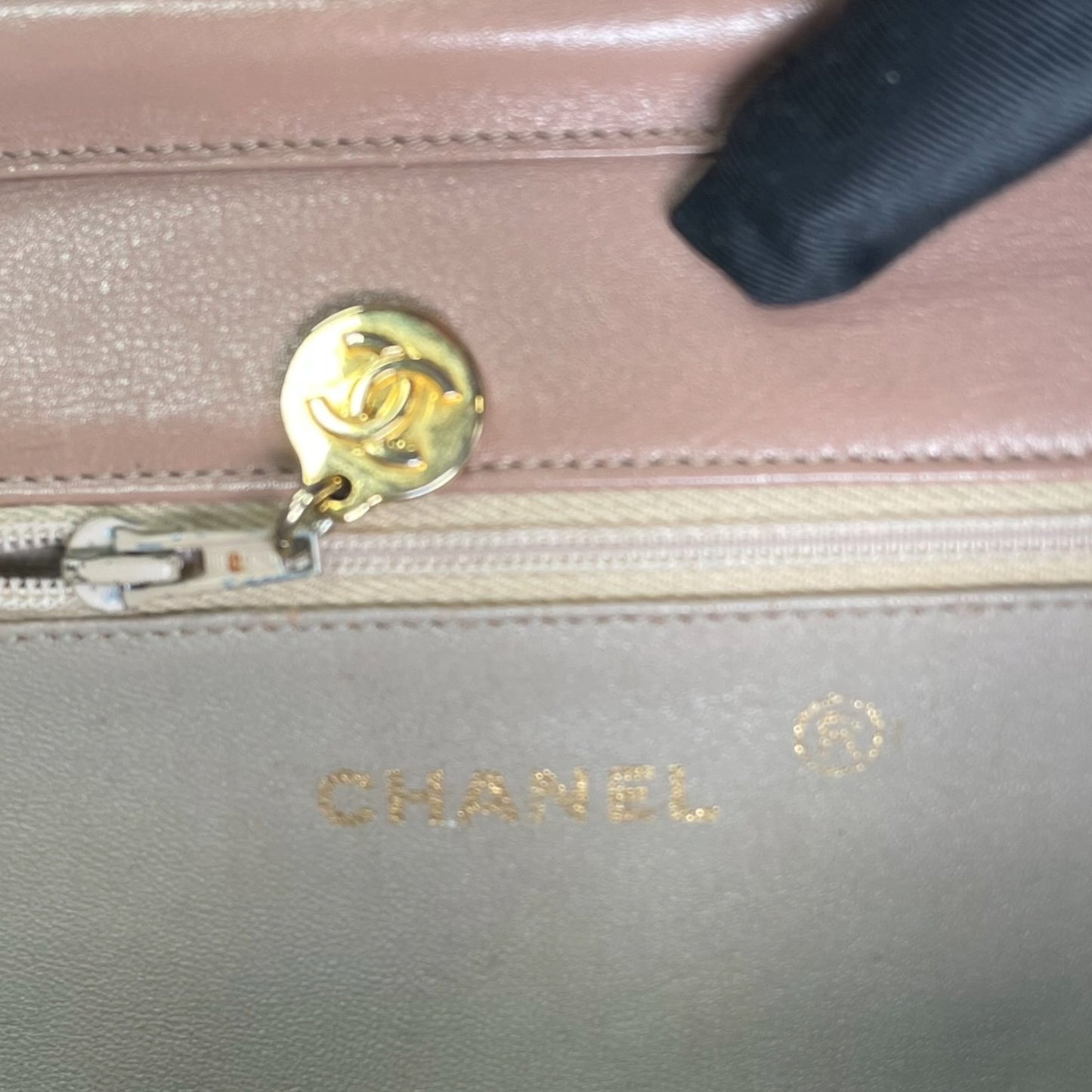 Chanel CC Exotic Lizard Single Flap 24K Plated Lambskin Push Lock Purse