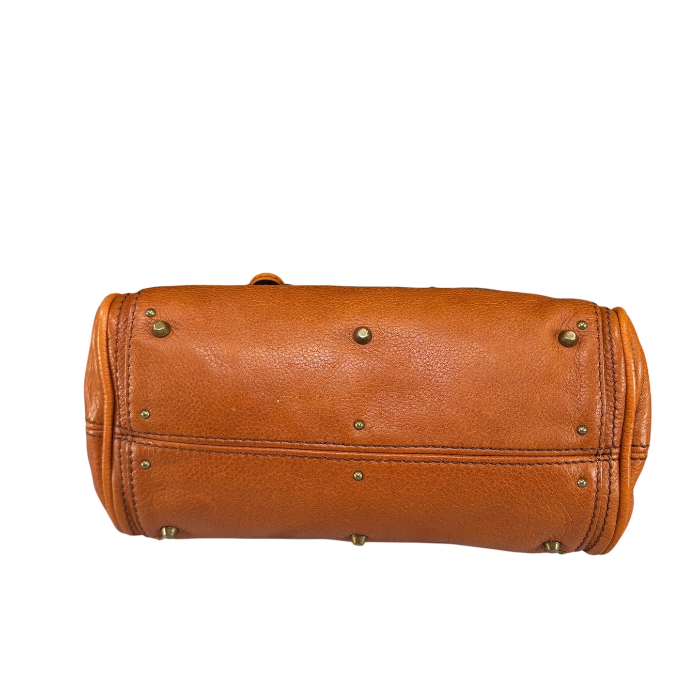 Chloe Mini Brown Leather GHW Paddington Lock Shoulder Purse